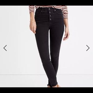 Madewell 10” High Rise Skinny Jeans in Berkeley Black Size 28